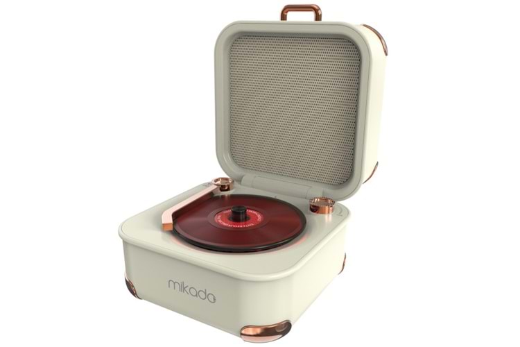 Mikado MD-62BT 5W 1200mAh Krem TF Kart + Bluetooth Destekli Klasik Retro Müzik Kutusu