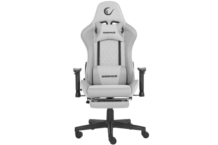Rampage KL-R27 Elemental Ayak Dayama Yerli Terletmez Kumaş Gri / Karbon Gaming Oyuncu Koltuğu