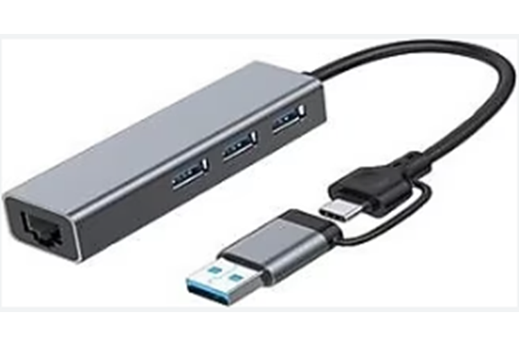 Speed Sp UET01 10/100/1000MBPS USB / Type-C 3 Port USB 3.0 Çoklayıcı Gıgabıt Ethernet Çevirici