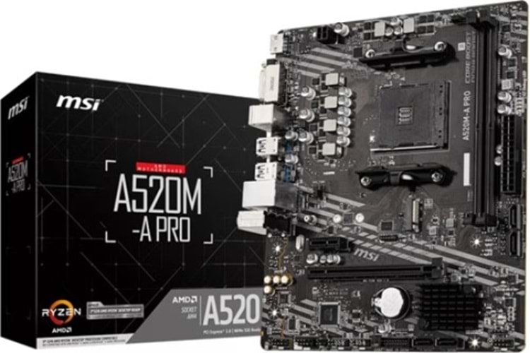 MSI A520M-A Pro AM4 DDR4 S+V+GL