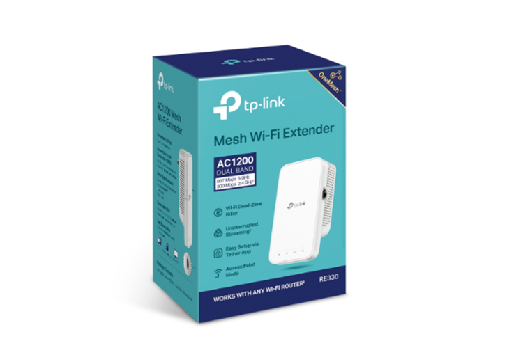 TP-LINK RE330 AC1200 DUAL BAND PRIZ TIPI MESH WI-FI EXTENDER