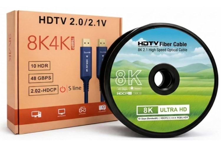 S-Line FK0530-8K-OPT 30MT 2.1V 8K Fiber Optik HDMI Kablo