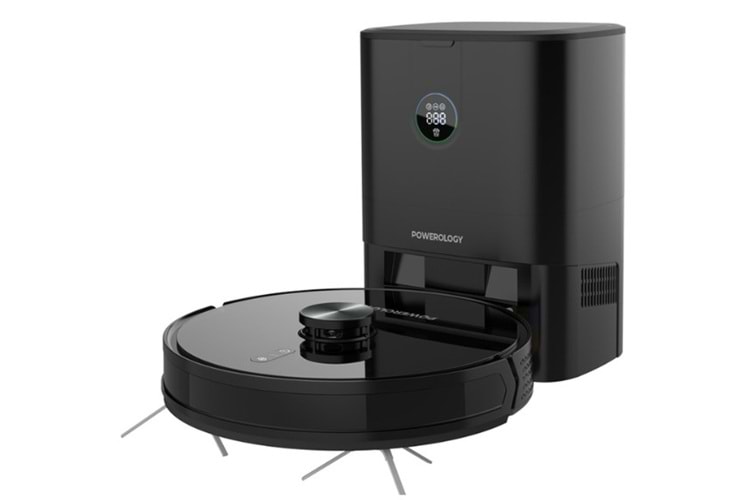 Powerology Smart Station Robot Vacuum & Mop - Siyah