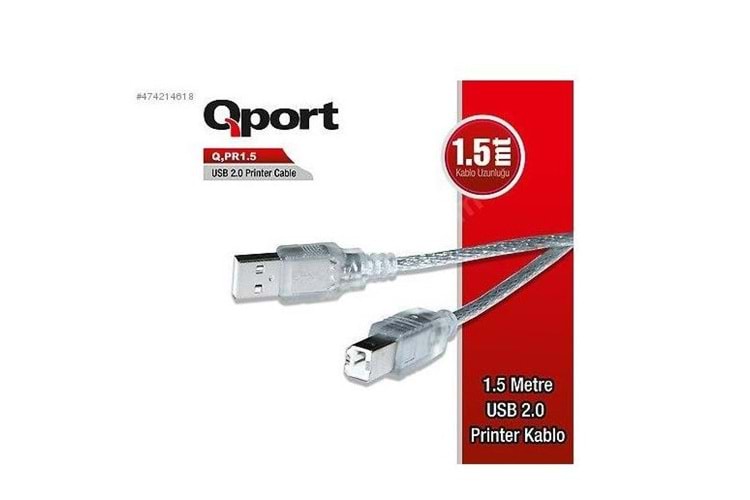 Qport 1.5M Yazıcı Kablosu