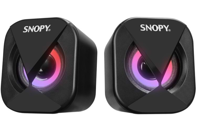 Snopy SN-83U 2.0 Mini Led Işıklı 2Wx2CH Siyah USB Gaming Speaker Hoparlör