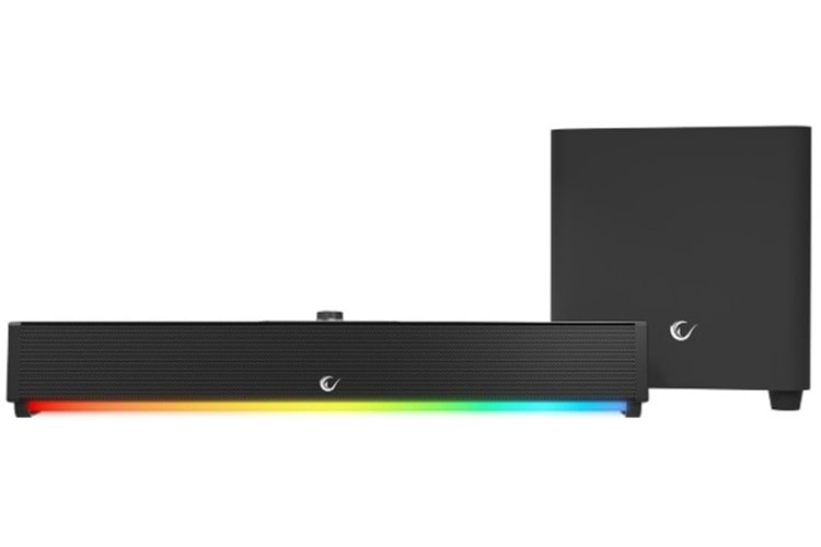 Rampage RM-1 SoundWave Plus Siyah Total 64W 16V/4.06A BT+USB+AUX+TF Kartlı Gaming Soundbar Speaker