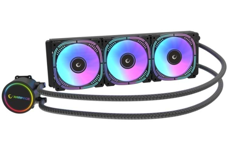 Rampage INFINITE C30 BLACK ARGB Intel LGA1700/AMD AM5 Uyumlu 360mm Sıvı Soğutmalı CPU Fan