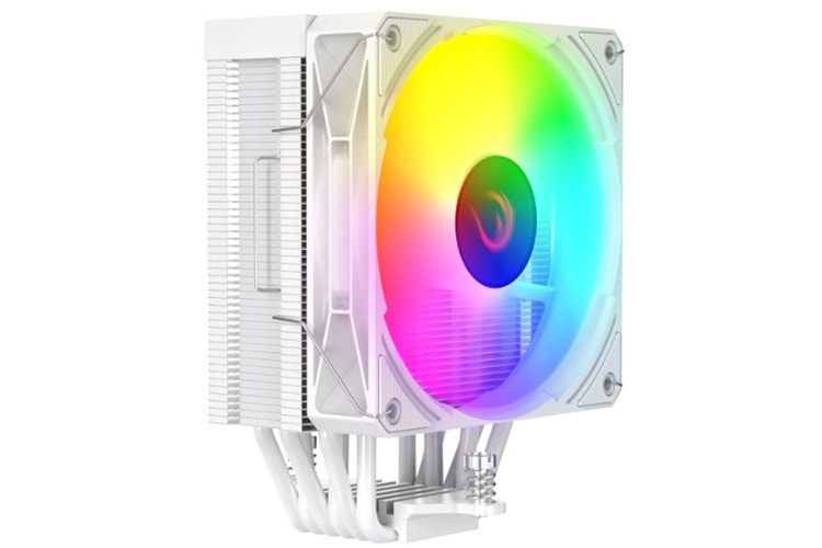 Rampage OCTAGON C70 Beyaz 63CFM 12cm ARGB Sıcaklık Göstergeli AM5/LGA1700 Uyumlu Hava Soğutmalı CPU Fan