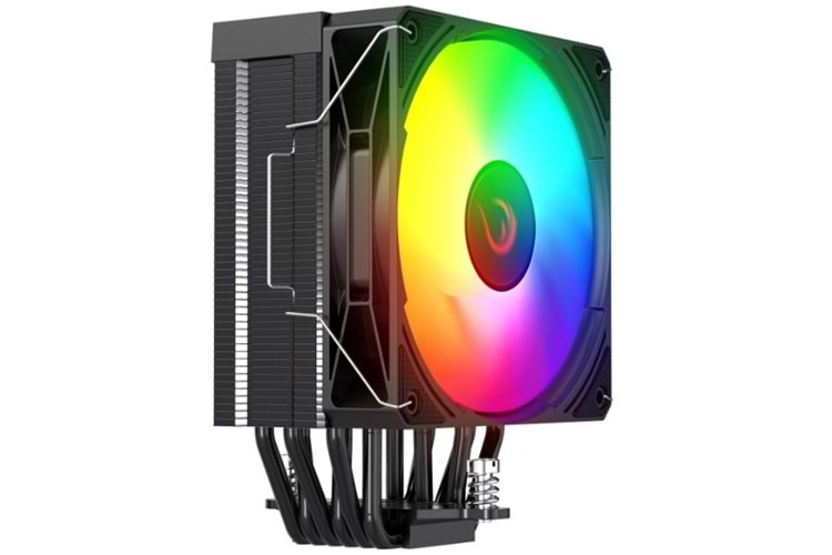 Rampage OCTAGON C70 Siyah 63CFM 12cm ARGB Sıcaklık Göstergeli AM5/LGA1700 Uyumlu Hava Soğutmalı CPU Fan