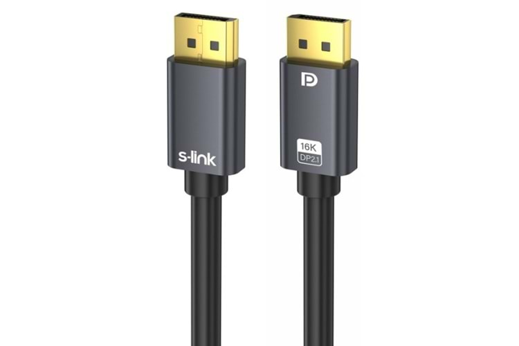 S-link SL-SDP16K02 2.1v 2M 16K 30HZ 8K 60HZ Display Port M/M Kablo