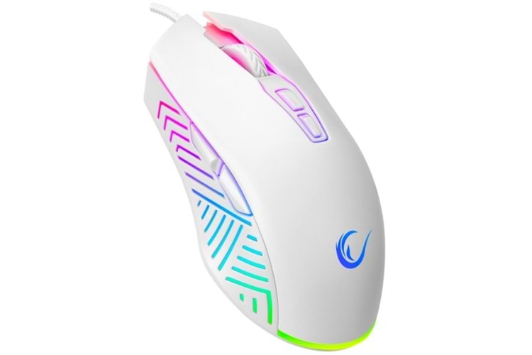 Rampage SMX-G68 SPEAR V2 FULL RGB 12800 DPI Beyaz 7D Makrolu Gaming Oyuncu Mouse