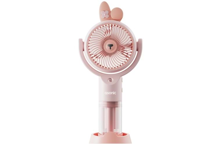 Asonic AFN26 Pembe 500mAh 2 Kademe Nemlendirici Sprey USB Fan