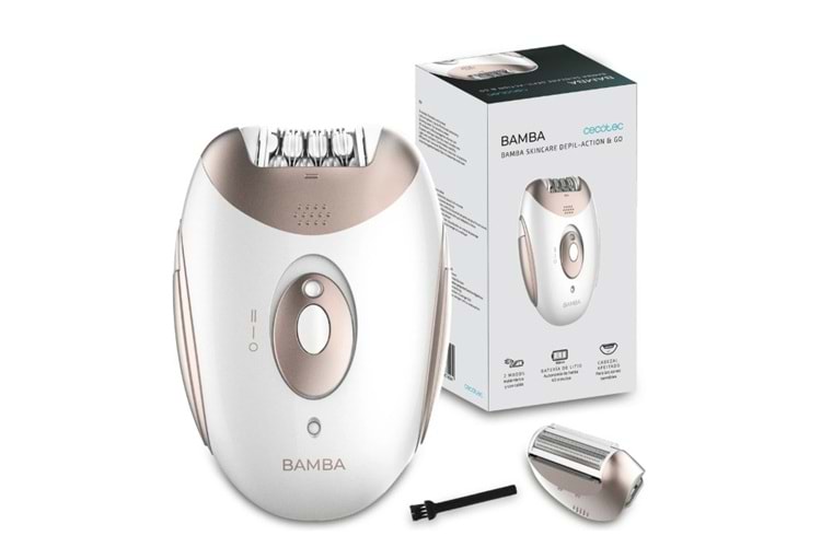 Cecotec Depil-Action & Go Kablosuz Epilatör Epilasyon Cihazı, Hassas Bölge Başlıklı, 2 Hızlı