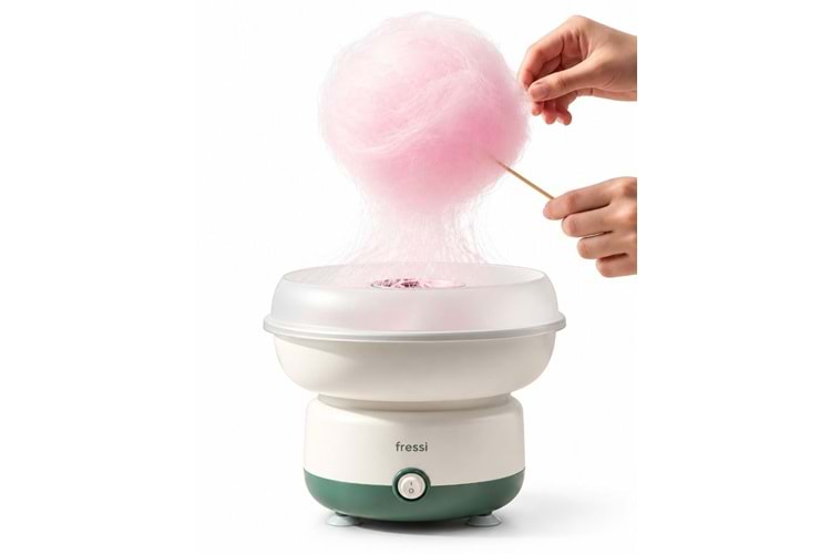 Fressi FR-PM01 CottoFun Çelik Hazneli 500W Yeşil Pamuk Şeker Makinesi