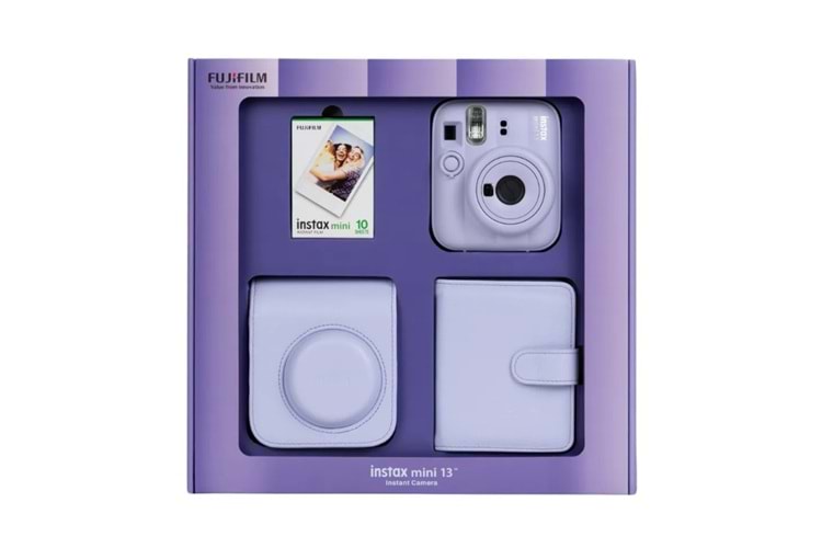 Fujifilm Instax Mini 13 Fotoğraf Makinesi Bundle Box Mor