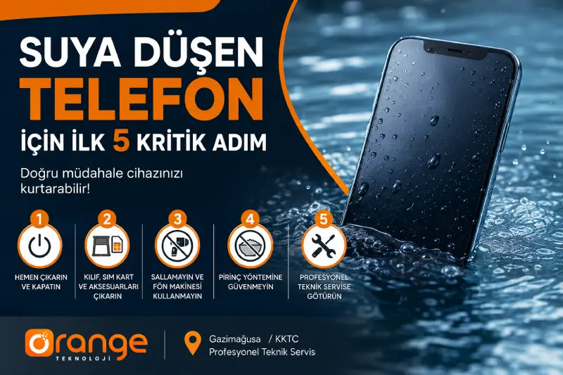Suya Düşen Telefon İçin İlk 5 Kritik Adım