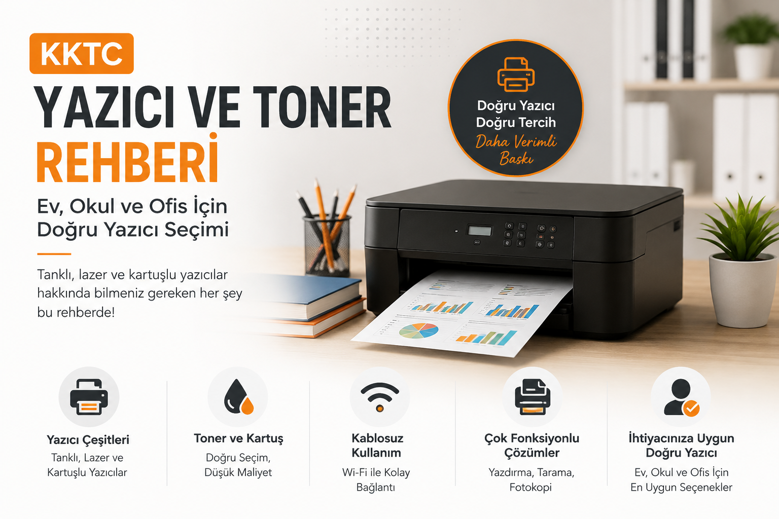 KKTC’de Yazıcı ve Toner Rehberi: Ev, Okul ve Ofis İçin Doğru Yazıcı Nasıl Seçilir?