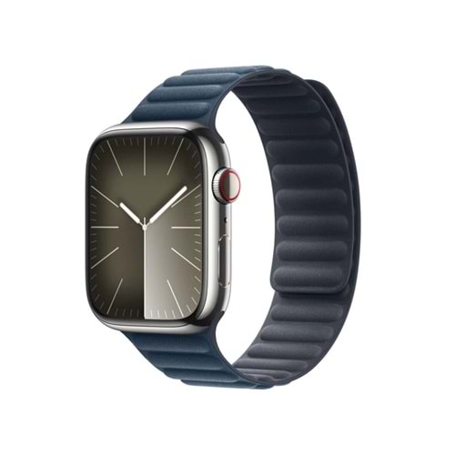 WiWiwu WB001 Manyetik Silikon Saat Kordonu iWatch 42/44/45/49 mm Pacific Blue