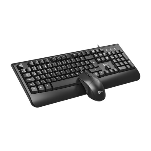 Lecoo CM105 USB Kablolu Türkçe Q Klavye & Mouse Seti Siyah