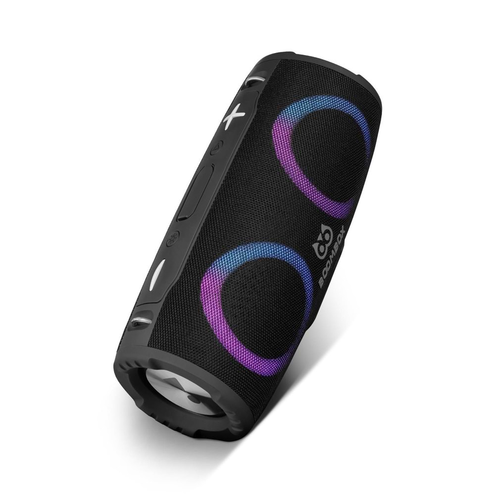 Powerway Boombox 30W Çift Bass USB Hafıza Kartı Aux Radyo LED Işıklı Bluetooth Hoparlör Hi-Fi Ses Bombası