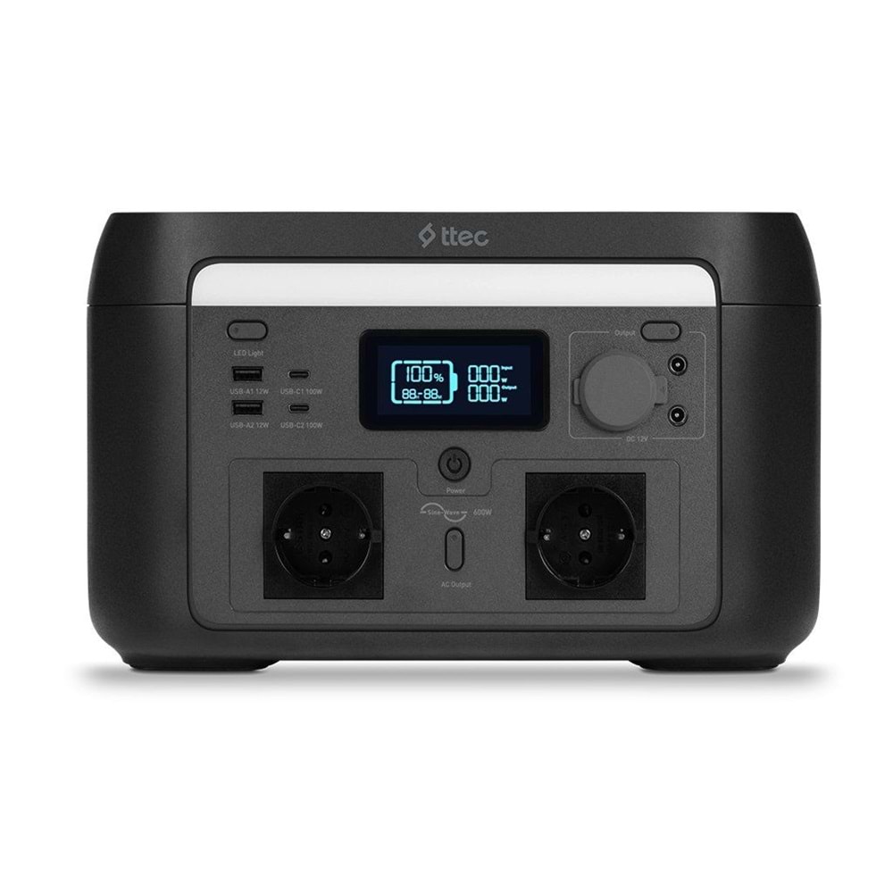 Ttec PowerMax Pro 512Wh 600W Taşınabilir Güç İstasyonu