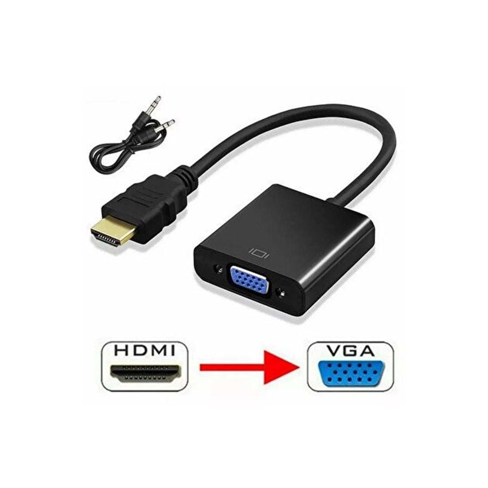 Concord C-554 Hdmi to Vga Çevirici Dönüştürücü + Ses