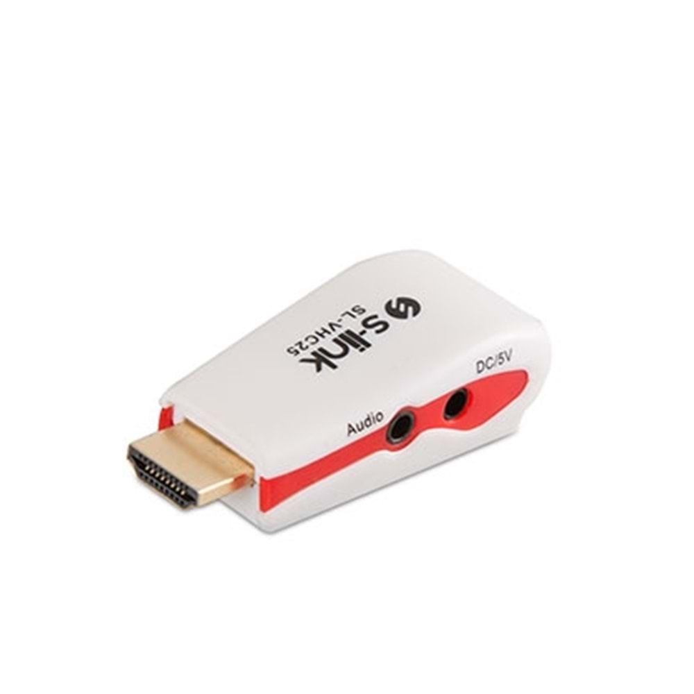 S-link SL-VHC25 VGA To HDMI Çevirici Adaptör