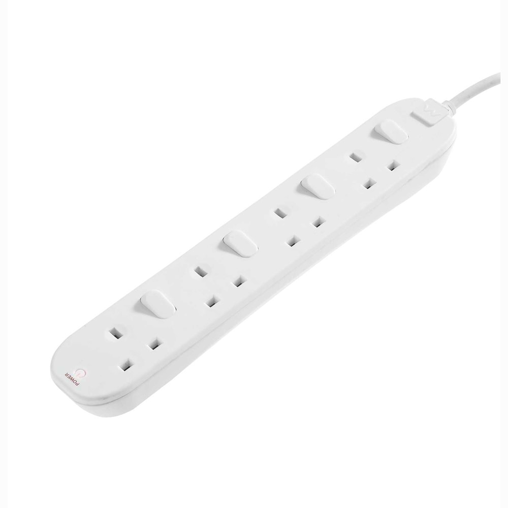 Masterplug 4 Soketli Anahtarlı 2m Uzatma Kablosu