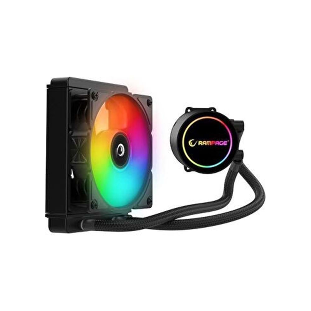 Rampage INFINITE C120 SİYAH ARGB Intel LGA1700/AMD AM5 Uyumlu 120mm Sıvı Soğutmalı CPU Fan