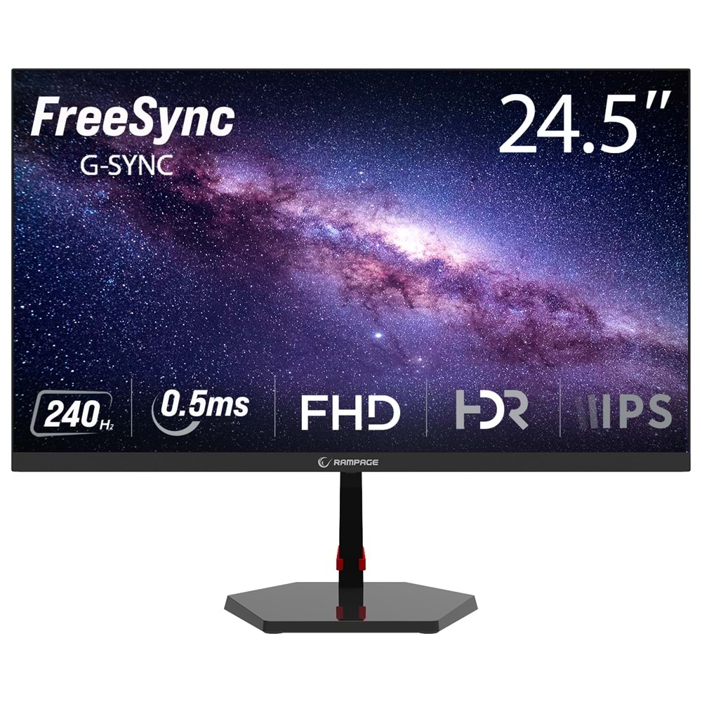 Rampage RAVEN RV25R240F 25 240hz 0,5ms FAST IPS FHD Freesync/G-Sync Flat Oyuncu Monitörü