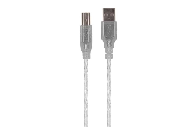 S-link SL-U2015 Usb2.0 1.5m Şeffaf Yazıcı Kablosu