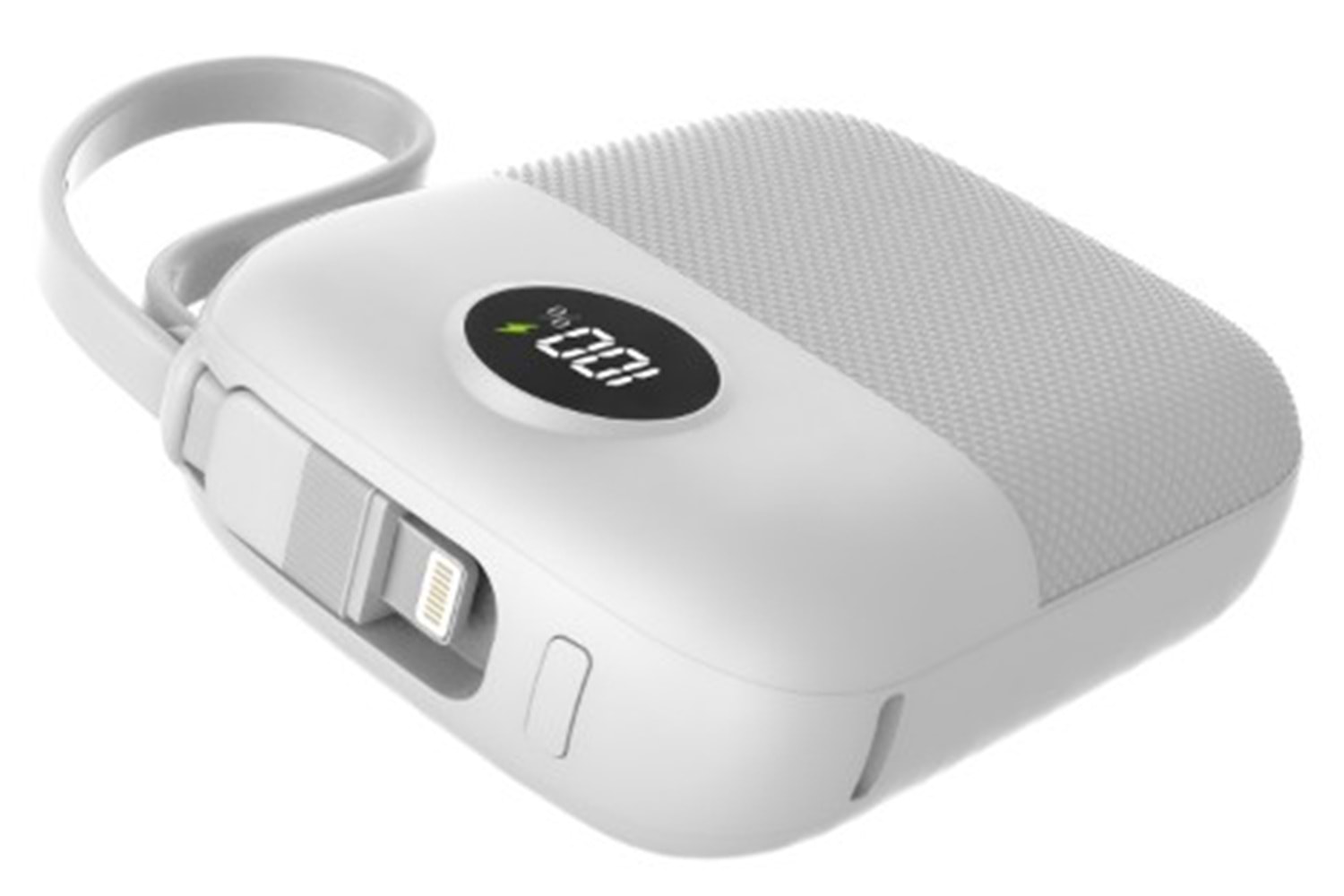 S-link MP110 10000mAh PD22.5W Type-C+Lightning Kablolu Beyaz LCD Taşınabilir Pil Şarj Cihazı Powerbank