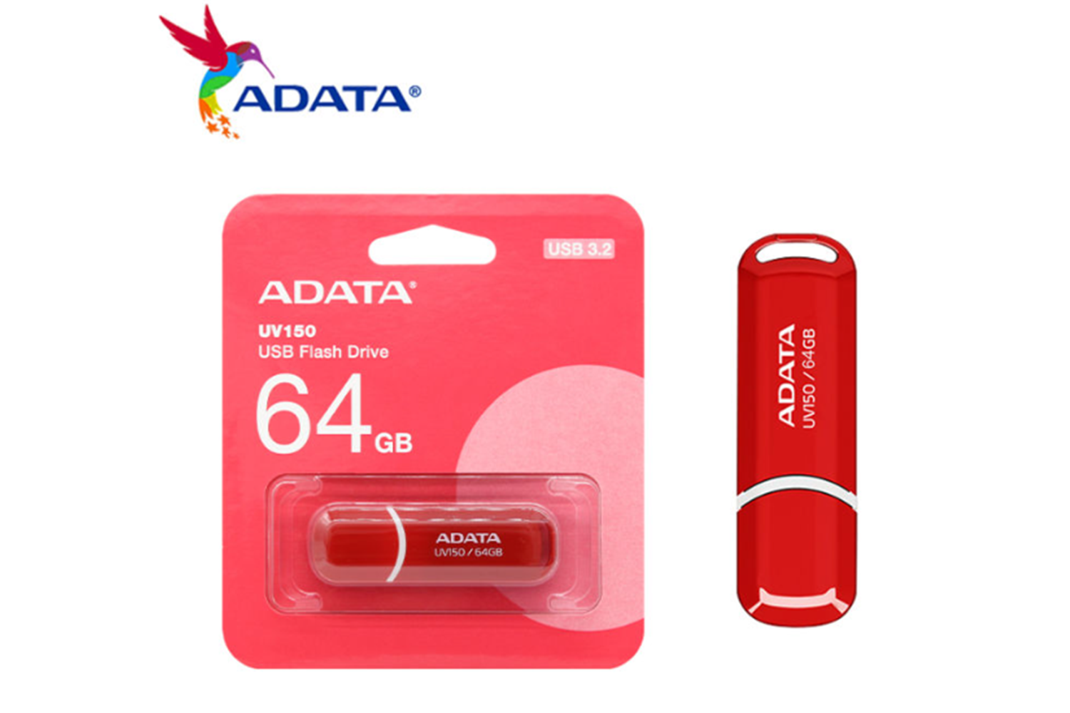 ADATA UV150 64GB USB3.2 RED BELLEK